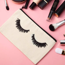 Load image into Gallery viewer, Canvas Eyelash Makeup Bag (Can be personalized)
