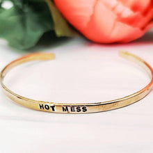 Load image into Gallery viewer, HOT MESS Skinny Cuff Adjustable Bracelet