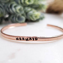 Load image into Gallery viewer, MERMAID Skinny Cuff Adjustable Bracelet