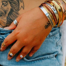 Load image into Gallery viewer, NOT TODAY SATAN Skinny Cuff Adjustable Bracelet