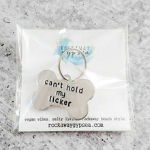 Load image into Gallery viewer, My Human Is "Single" - Aluminum Dog Bone Dog Tag