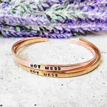 Load image into Gallery viewer, HOT MESS Skinny Cuff Adjustable Bracelet