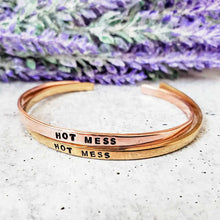 Load image into Gallery viewer, HOT MESS Skinny Cuff Adjustable Bracelet