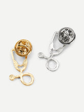 Load image into Gallery viewer, Stethoscope Shaped Brooch 2pcs set
