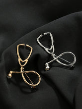 Load image into Gallery viewer, Stethoscope Design Brooch 2 piece set
