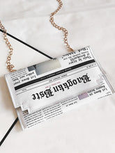 Load image into Gallery viewer, Lining Newspaper Pattern Crossbody Bag
