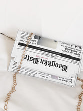 Load image into Gallery viewer, Lining Newspaper Pattern Crossbody Bag
