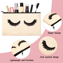 Load image into Gallery viewer, Canvas Eyelash Makeup Bag (Can be personalized)
