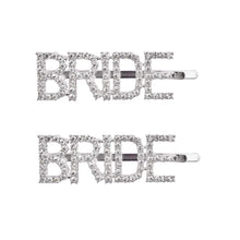 Load image into Gallery viewer, Rhinestones Bobby Pins Silver Plated Words Letter Crystal Hair Pins - &quot;BABY&quot;
