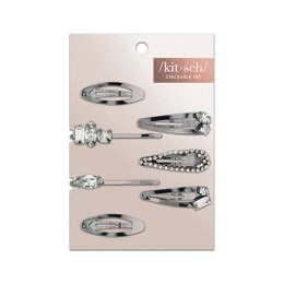 Micro Stackable Snap Clips 7pc Set - Hematite