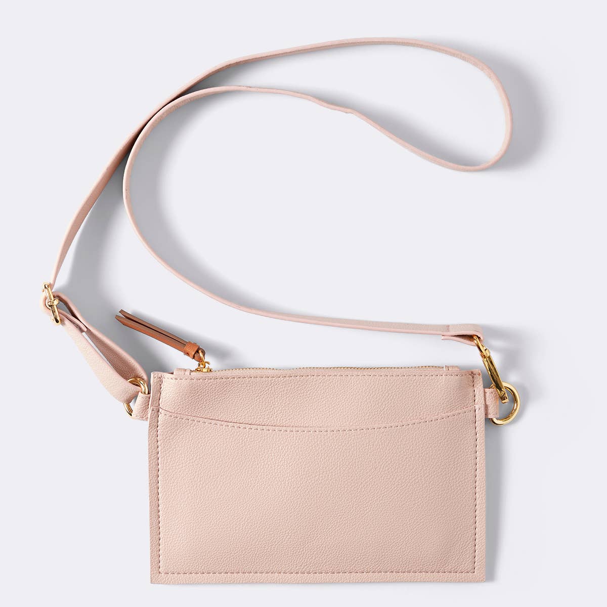 Vegan Leather Belt/CrossBody Bag - Blush